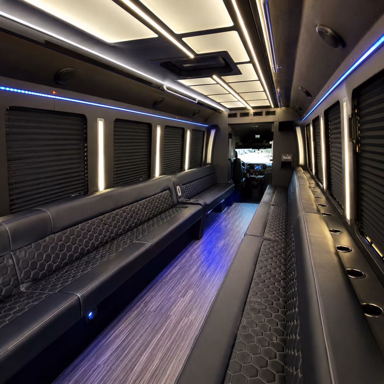 burleson party bus rental interior