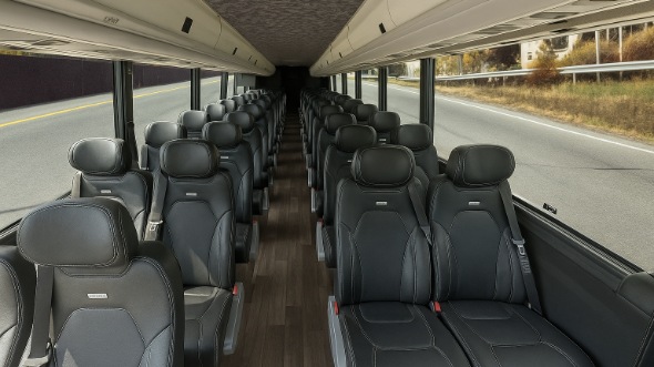 Interior of Charter Bus Company Fort Worth's 15 Passenger Minibus in Fort Worth