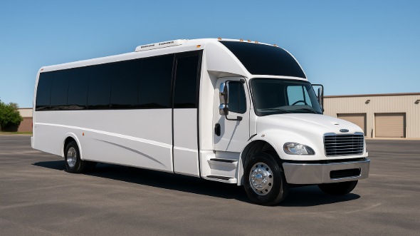 Exterior of Charter Bus Company Fort Worth's 28 Passenger Mini bus in Fort Worth