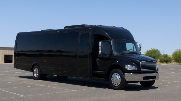 Exterior of Charter Bus Company Fort Worth's 35 Passenger Minibus in Fort Worth
