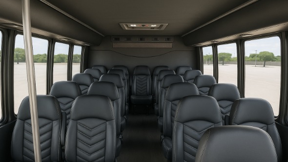 burleson 25 passenger minibus inside