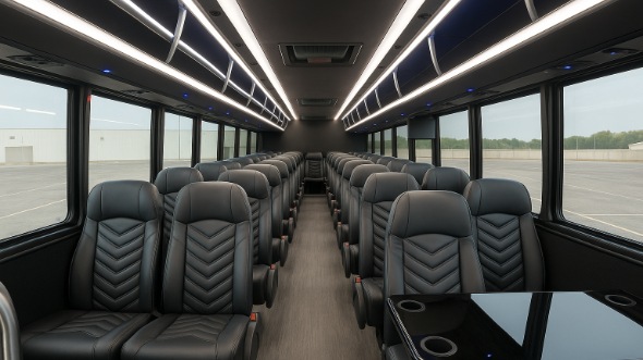burleson 35 passenger minibus inside