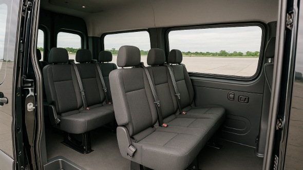 burleson sprinter van with driver inside