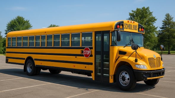 Exterior of Charter Bus Company Fort Worth's School Bus in Fort Worth